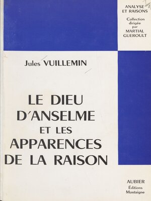 cover image of Le Dieu d'Anselme et les apparences de la raison